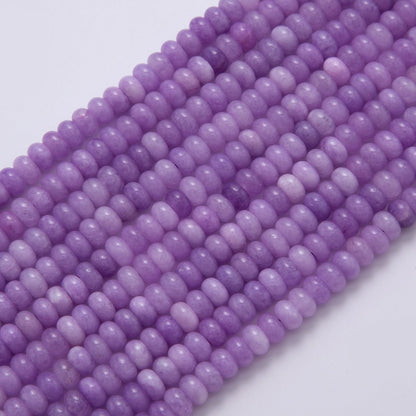 8mm Light Purple Amethyst Rondelle Natural Gemstone Bead Strand Finding | WA-584