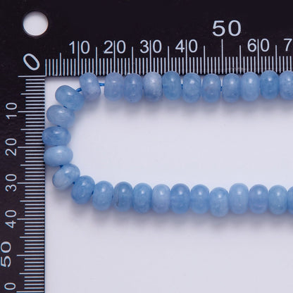 8mm Multicolor Blue Calcite Rondelle Rondelle Natural Gemstone Bead Strand Finding | WA-415