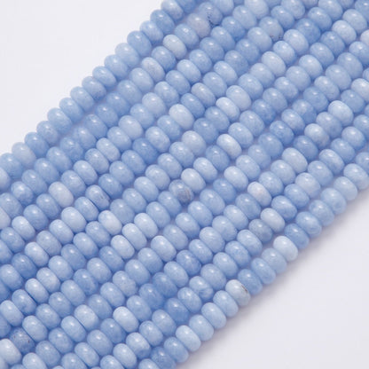 8mm Multicolor Blue Calcite Rondelle Rondelle Natural Gemstone Bead Strand Finding | WA-415