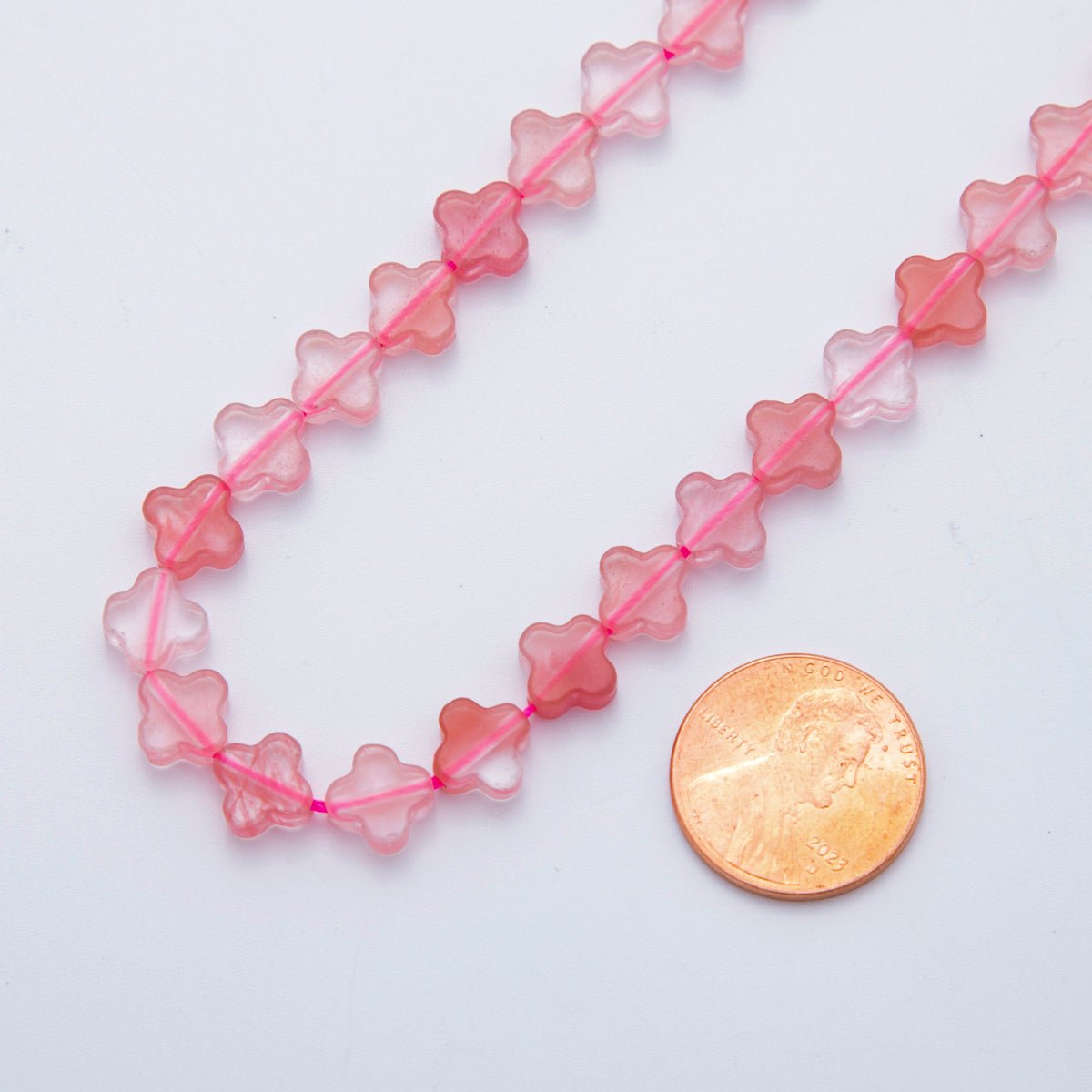 8mm Natural Gemstone Quatrefoil Bead Strand Finding | WA-3187 ~ WA-3204