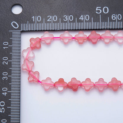 8mm Natural Gemstone Quatrefoil Bead Strand Finding | WA-3187 ~ WA-3204