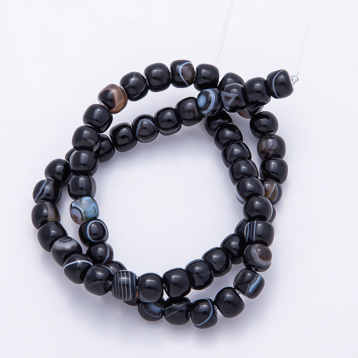 6.5mm x 8mm Natural Gemstone Rounded Cube Bead Strand Finding | WA-00017