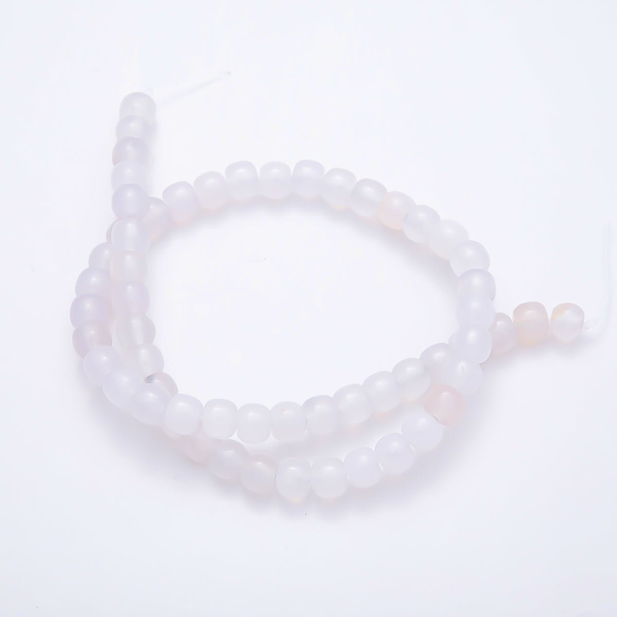 6.5mm x 8mm Natural Gemstone Rounded Cube Bead Strand Finding | WA-00017
