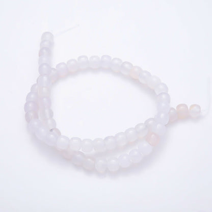 6.5mm x 8mm Natural Gemstone Rounded Cube Bead Strand Finding | WA-00017