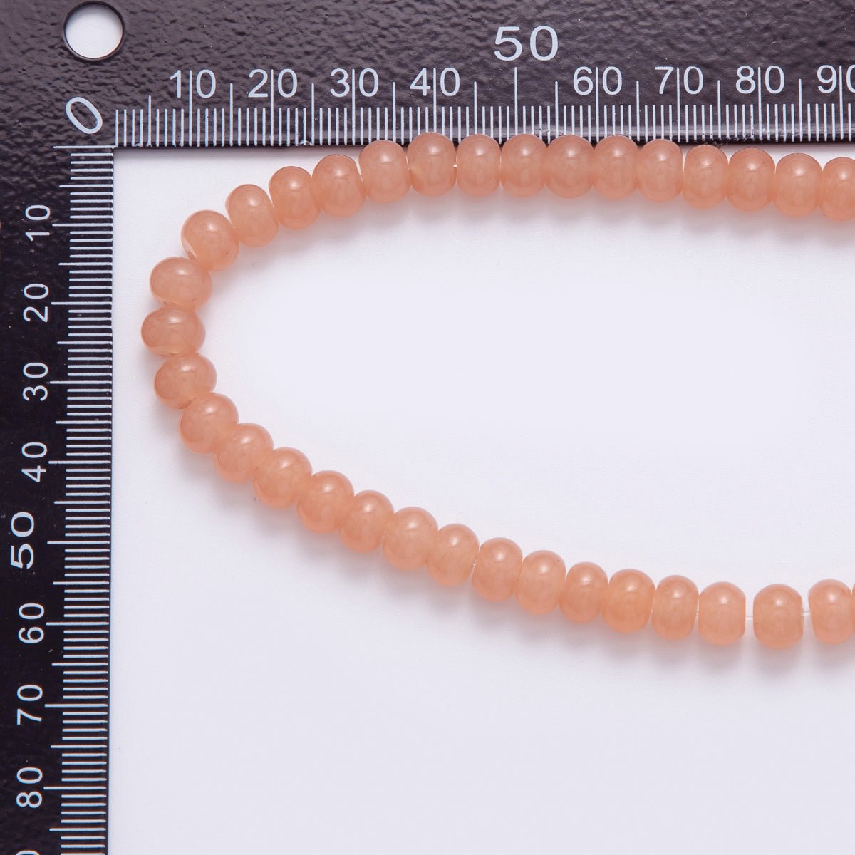 8mm Peach Sunstone Rondelle Natural Gemstone Bead Strand Finding | WA-025