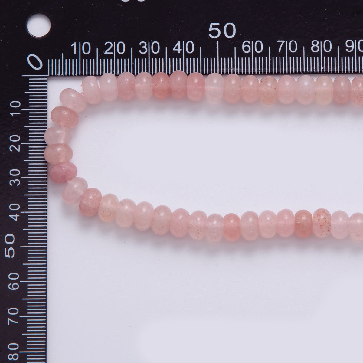 8mm Pink Quartz Rondelle Natural Gemstone Bead Strand Finding | WA-864