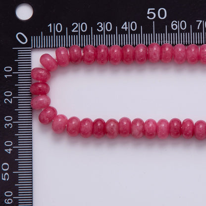 8mm Pink Rose Quartz Rondelle Natural Gemstone Bead Strand Finding | WA-791