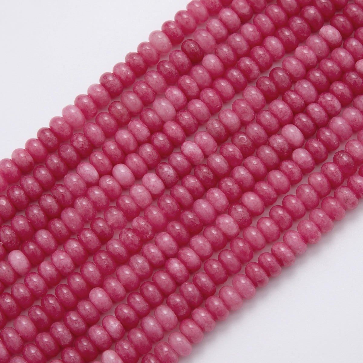 8mm Pink Rose Quartz Rondelle Natural Gemstone Bead Strand Finding | WA-791