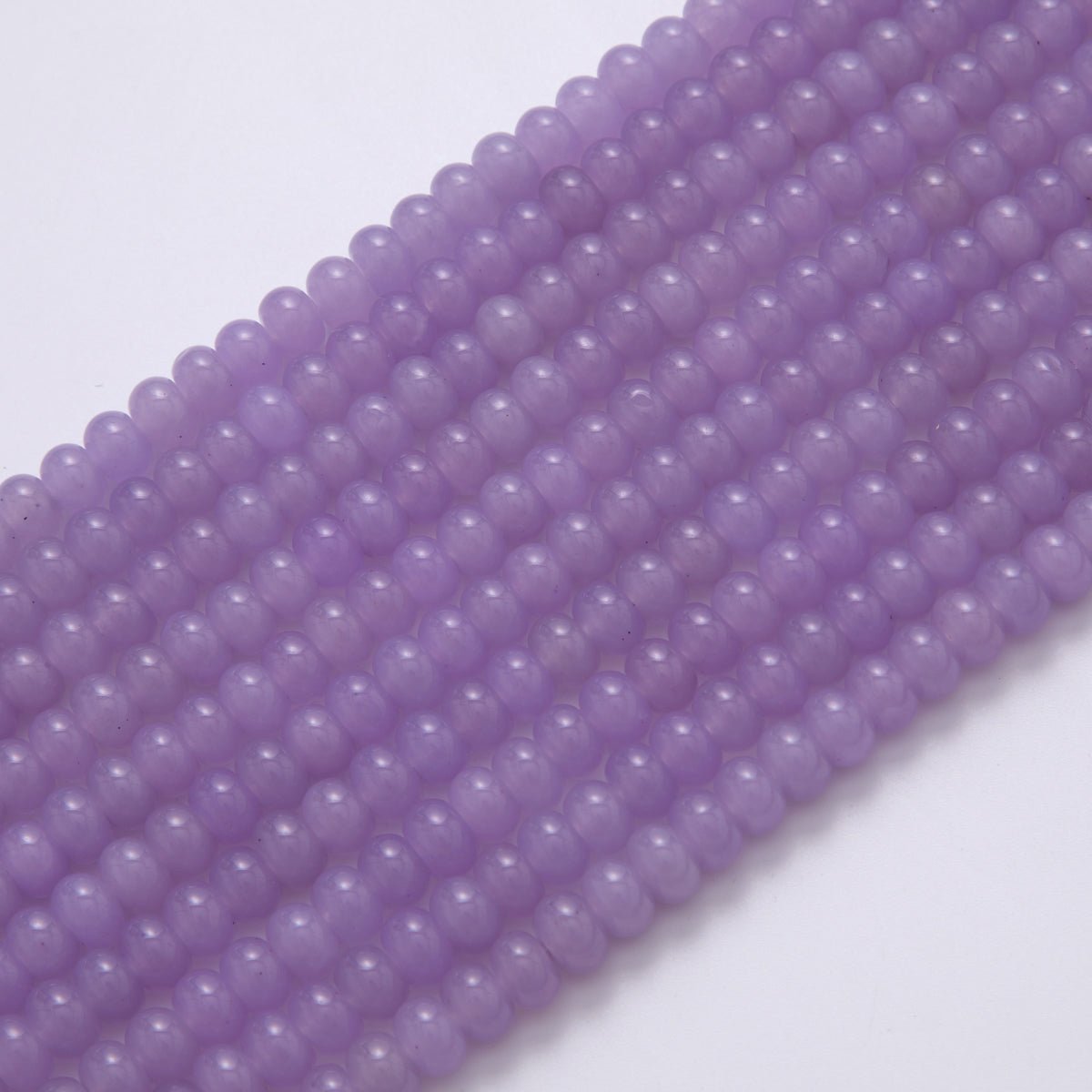 8mm Purple Agate Rondelle Natural Gemstone Bead Strand Finding | WA-031
