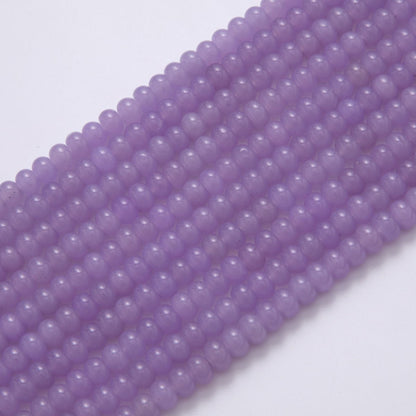 8mm Purple Agate Rondelle Natural Gemstone Bead Strand Finding | WA-031