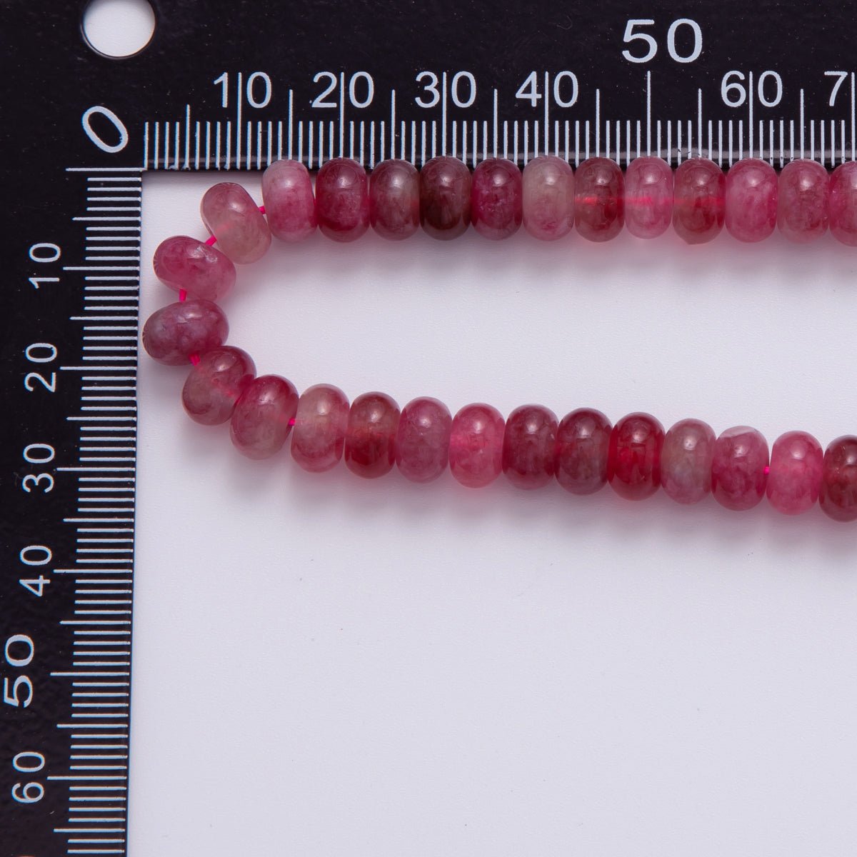 8mm Red Garnet Rondelle Natural Gemstone Bead Strand Finding | WA-726