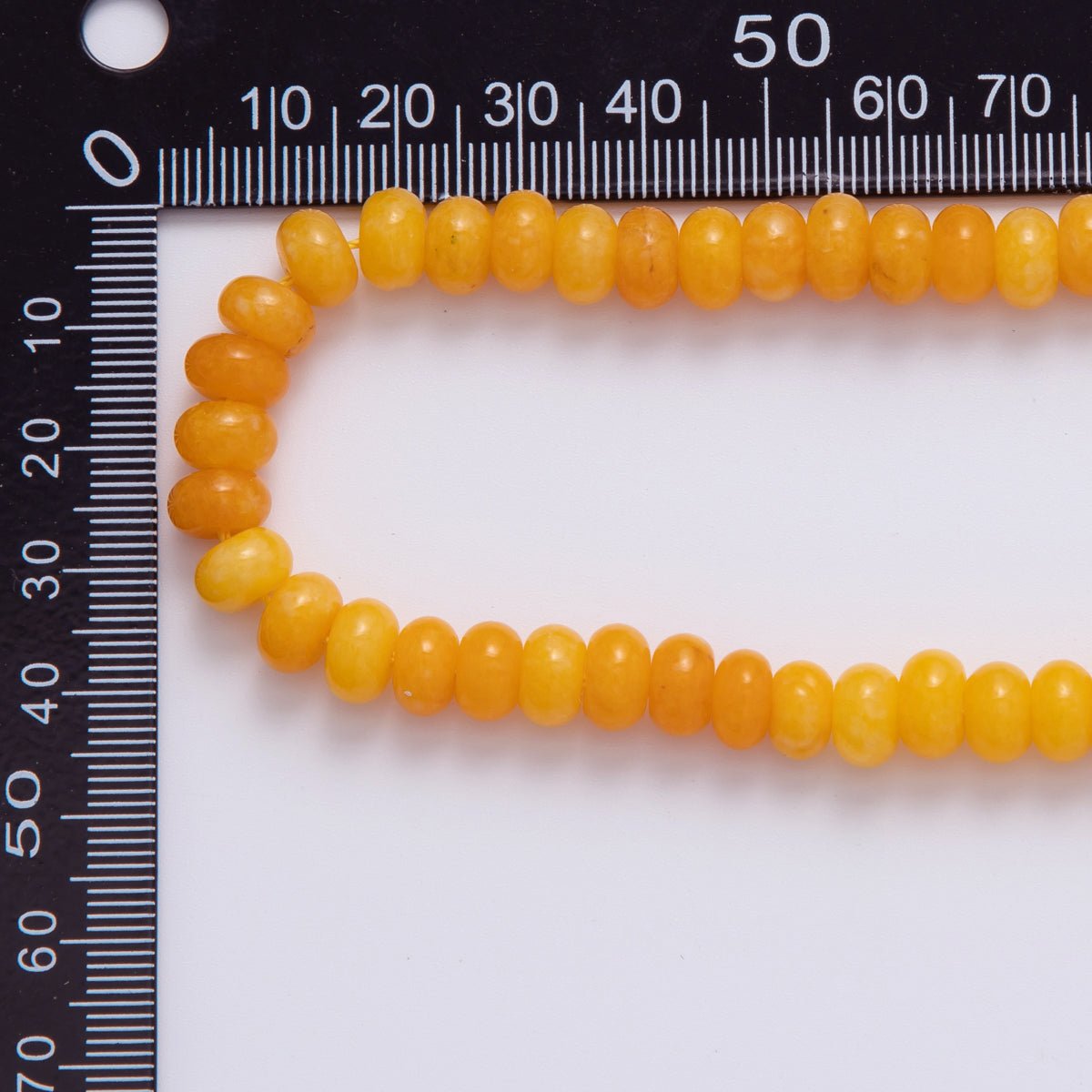 8mm Yellow Citrine Rondelle Natural Gemstone Bead Strand Finding | WA-677