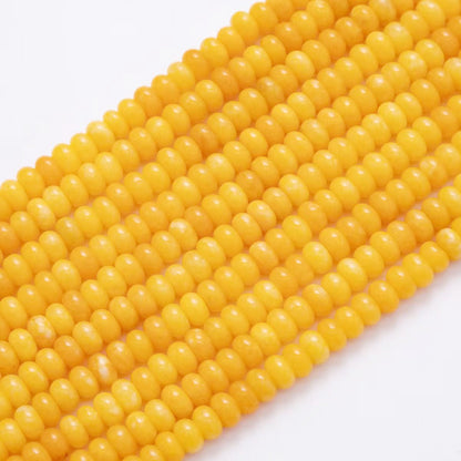 8mm Yellow Citrine Rondelle Natural Gemstone Bead Strand Finding | WA-677