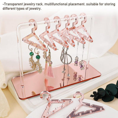 8PCS Hanger Transparent Acrylic Jewelry Creative Display Rack Earring Jewelry Storage Pendants Storage Ornaments  Dangle Earring Hanging Organizer Mini Earring Necklace Hanger Jewelry Organizer