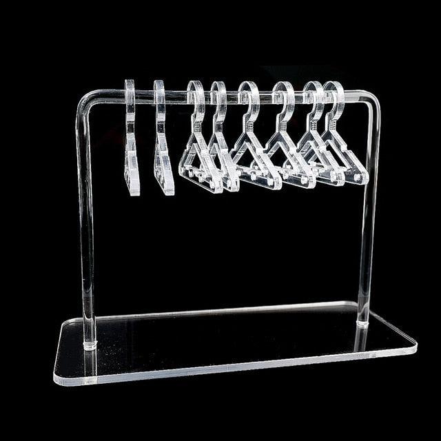 8PCS Hanger Transparent Acrylic Jewelry Creative Display Rack Earring Jewelry Storage Pendants Storage Ornaments  Dangle Earring Hanging Organizer Mini Earring Necklace Hanger Jewelry Organizer
