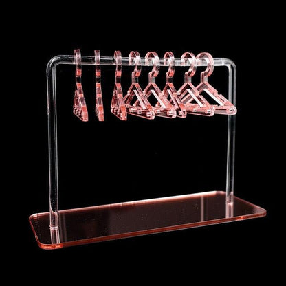 8PCS Hanger Transparent Acrylic Jewelry Creative Display Rack Earring Jewelry Storage Pendants Storage Ornaments  Dangle Earring Hanging Organizer Mini Earring Necklace Hanger Jewelry Organizer