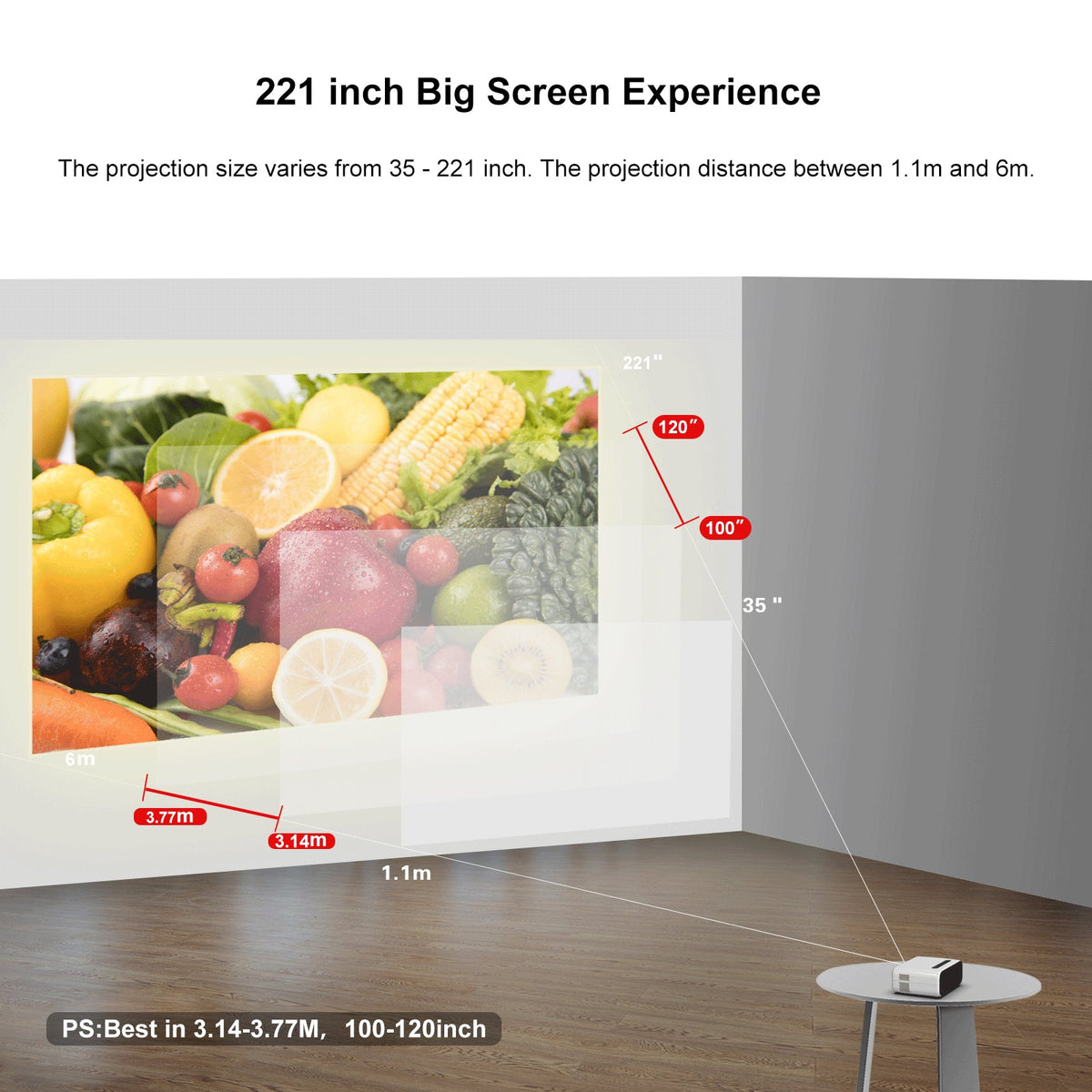 HD Mini Home Projector Led Home Theater Children&