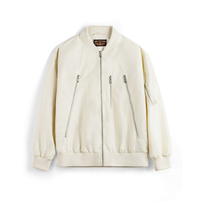 Casual White L2B Pilot Jacket Nylon Thin Baseball Uniform