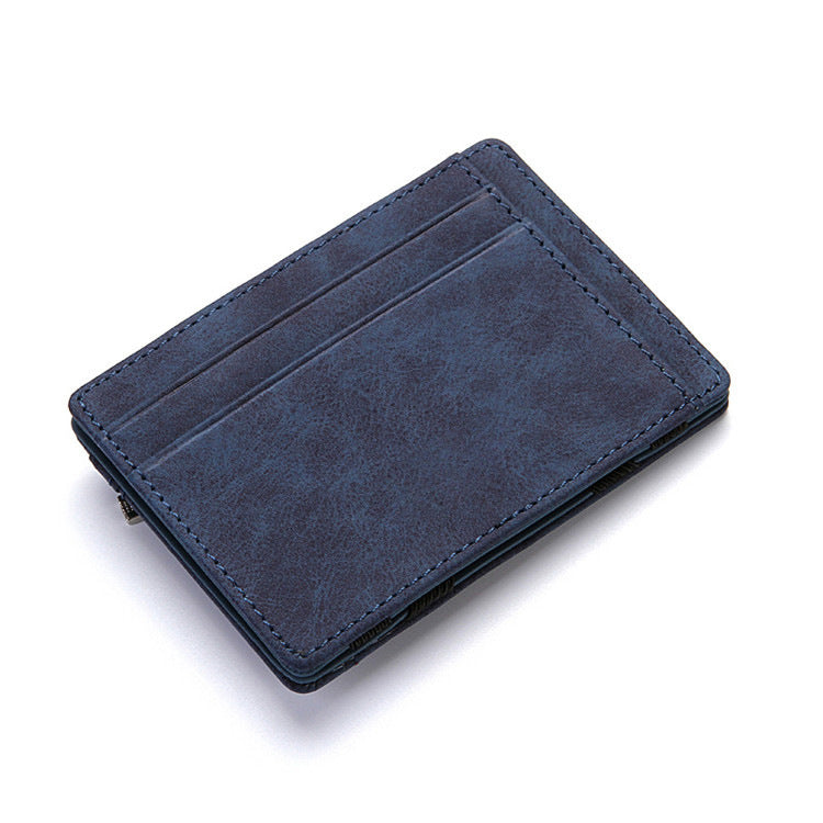 PU Creative Magic Wallet Flip Card Holder Men&