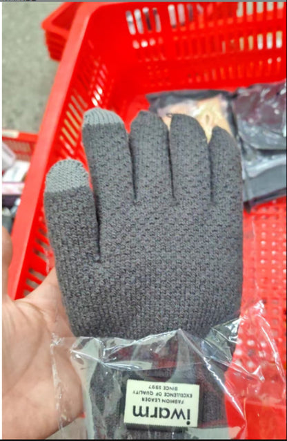 Autumn And Winter Touchscreen Gloves For Men With Fleece Lining