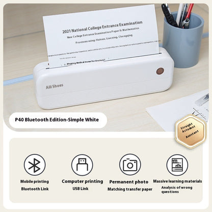 Ailixiong P40 Small Mini Ink-free Office Portable A4 Thermal Printer