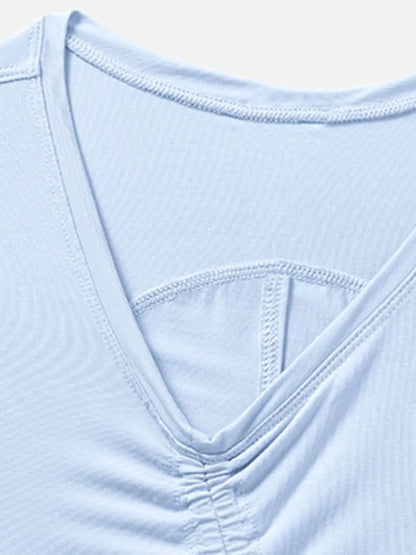 Millennia Drawstring Ruched Wide Strap Active Tank