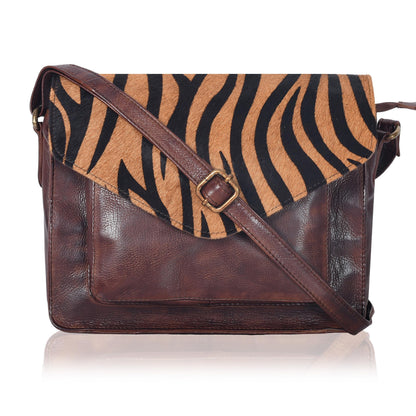 Leather Flapover Crossbody Handbag Purse for Women with Adjustable Strap &amp; Overflap Snap Closure Tote/Bag