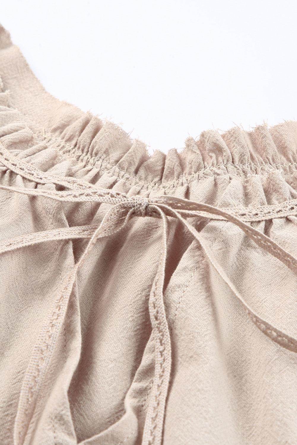 Tiered Frill Tie Neck Tank for Women&