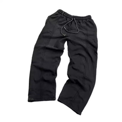 Men Stretch Rope Sweatpants Casual Trousers