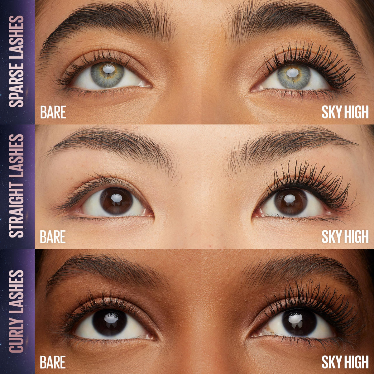 Maybelline Lash Sensational Sky High Washable Mascara Makeup, Volumizing, Lengthening, Defining, Curling, Multiplying, Buildable Formula, Blackest Black, 1 Count