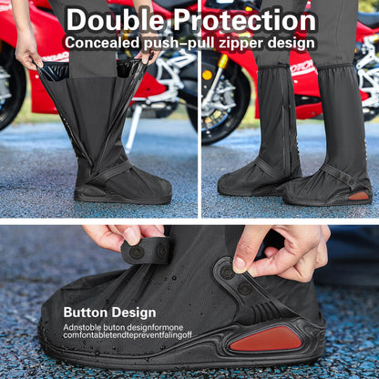 Waterproof Reflective Shoe Covers – Non-Slip Foldable Rain Overshoes