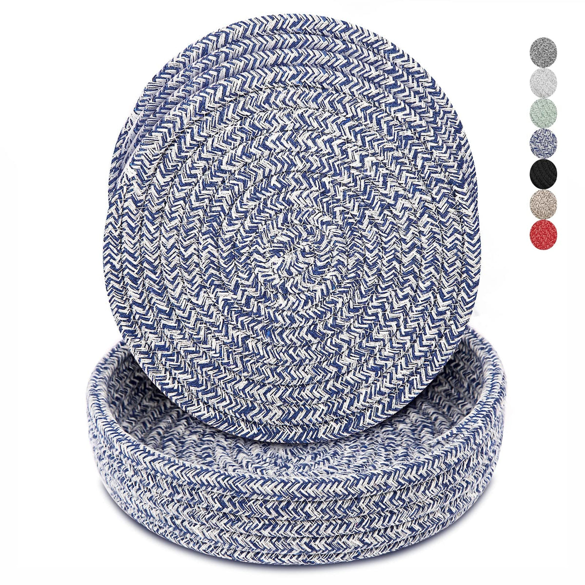 Heat-Resistant Trivet Set for Hot Pots &amp; Pans with Storage Basket