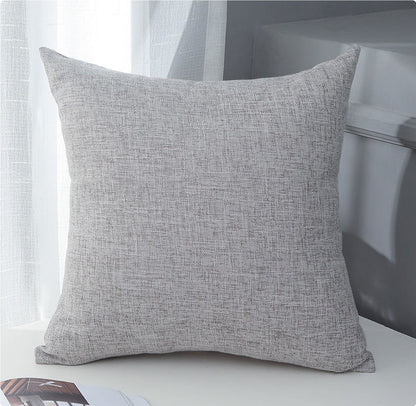 Plain Cotton Linen Sofa Cushion Thickened Square Pillow