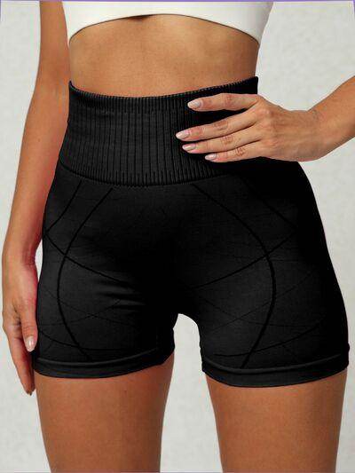 High Waist Active Shorts for Women with Stretch Fabric