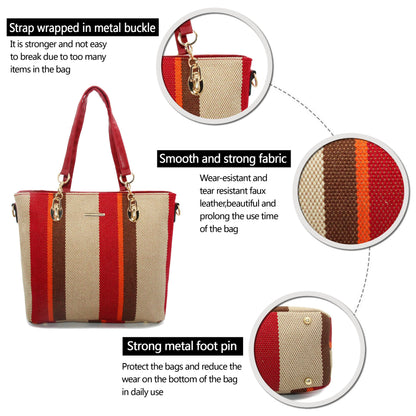 2E-youth Designer Purses and Handbags for Women Satchel Shoulder Bag Tote Top Handle Bag
