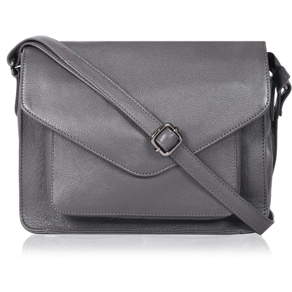 Leather Flapover Crossbody Handbag Purse for Women with Adjustable Strap &amp; Overflap Snap Closure Tote/Bag