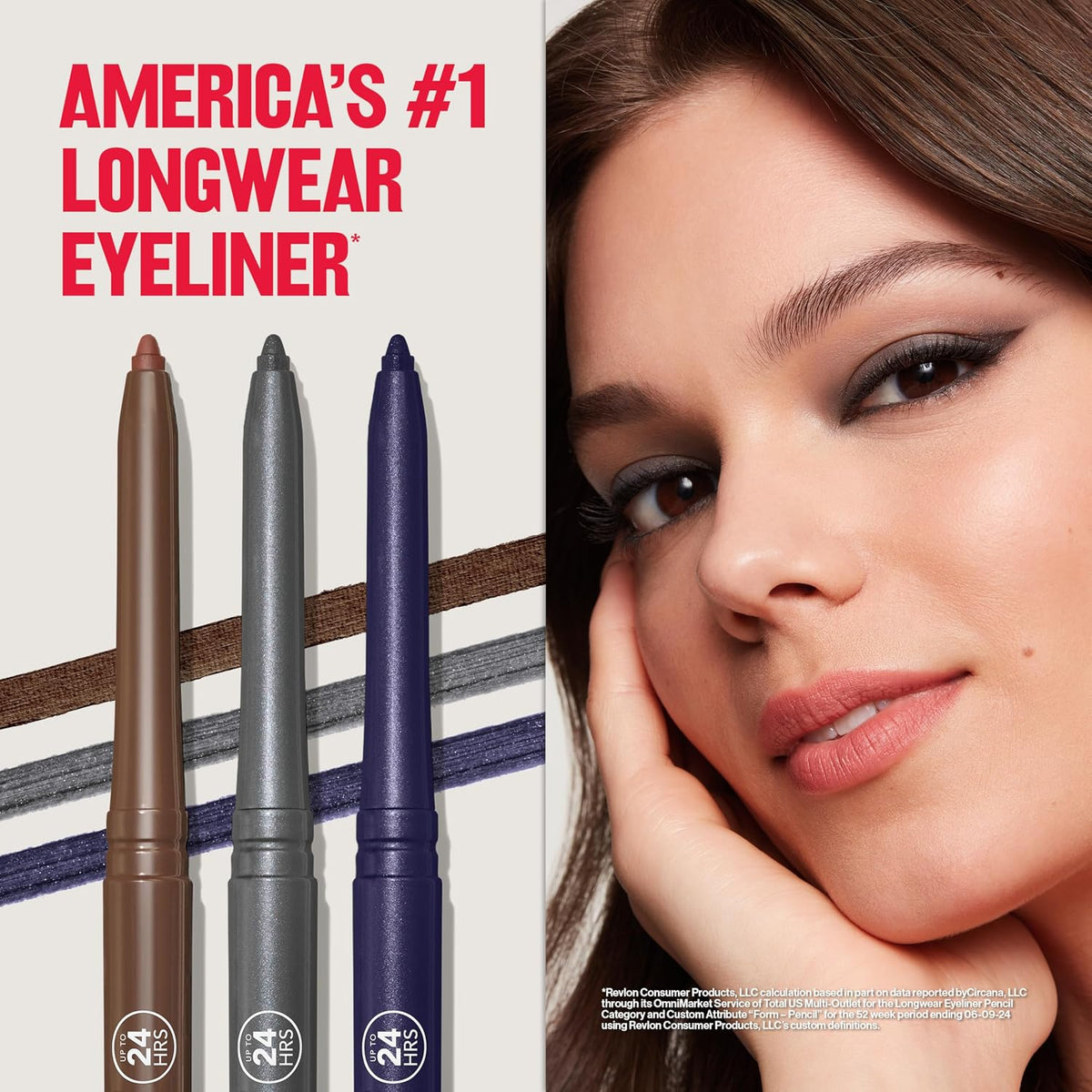 Revlon ColorStay Pencil Waterproof Eyeliner, Smudge-Proof, Eye Makeup with Built-In Sharpener, Long-Lasting, Matte Finish, 201 Black, 2 pack