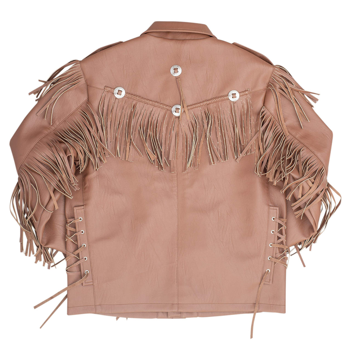 Cowboy Traditional Leather Western Jacket with Fringe Halloween Costume