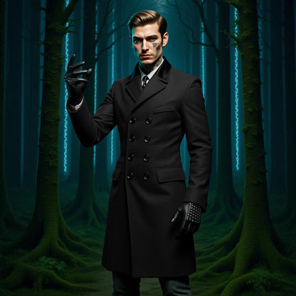 Mens Lined Wool Coat For Fall And Winter