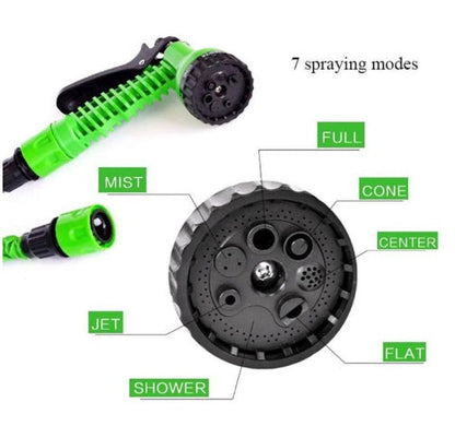 Telescopic Latex Water Hose with High-Pressure Spray Gun
