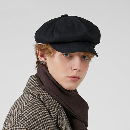 All-matching Newsboy Cap Painter Cap British Retro Hat Octagonal Cap