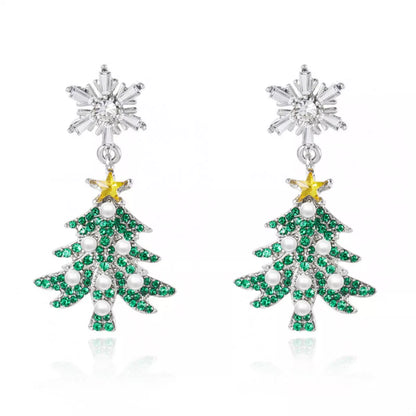 Christmas Tree Drop Earrings
