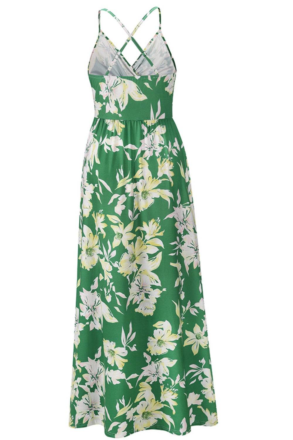 Crisscross Printed Surplice Cami Dress For Women