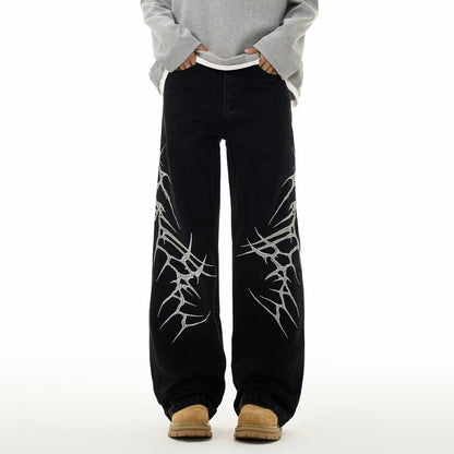 American-style Streetwear Retro Machete Jeans