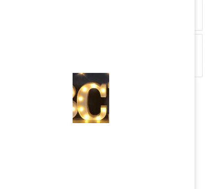 Luminous LED Letter Number Night Light English Alphabet Number Battery Lamp Romantic Wedding Christmas Party Decoration