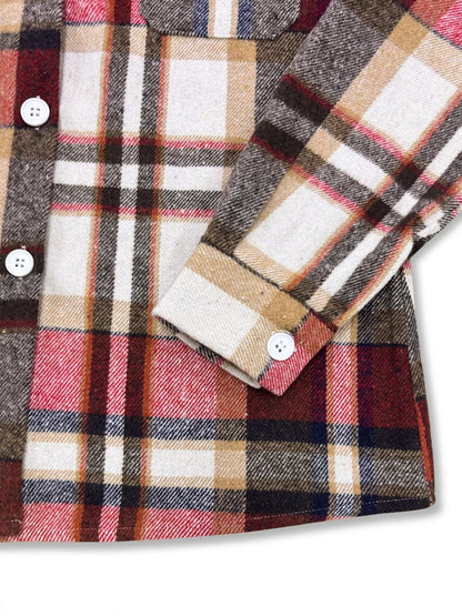 Casual Plaid Button-Down Shacket