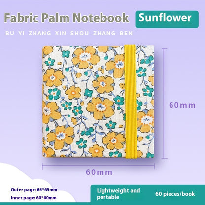 Fabric Watercolor Notebook Art Student Painting Square Portable
