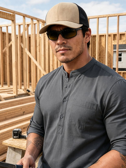 Tough Cotton Mid-Sleeve Work Shirt  Rugged, Breathable &amp; Job-Site Ready