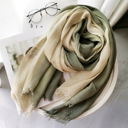 Large Soft Scarf Warm Cotton Tassel