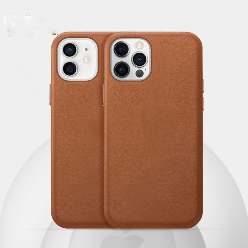 Real Cowhide Leather Magnetic Phone Case